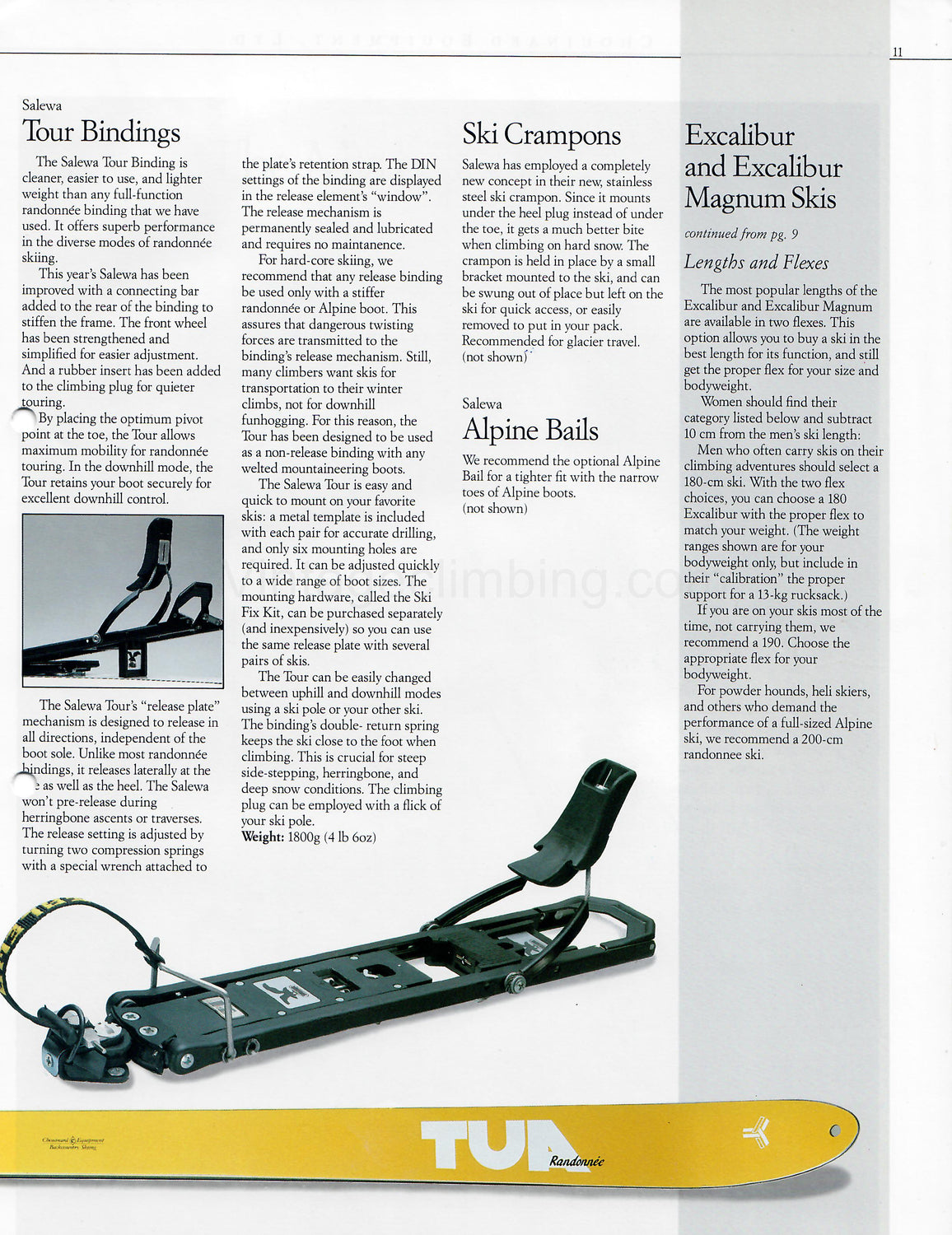 Equipment for Alpinists Winter 1987