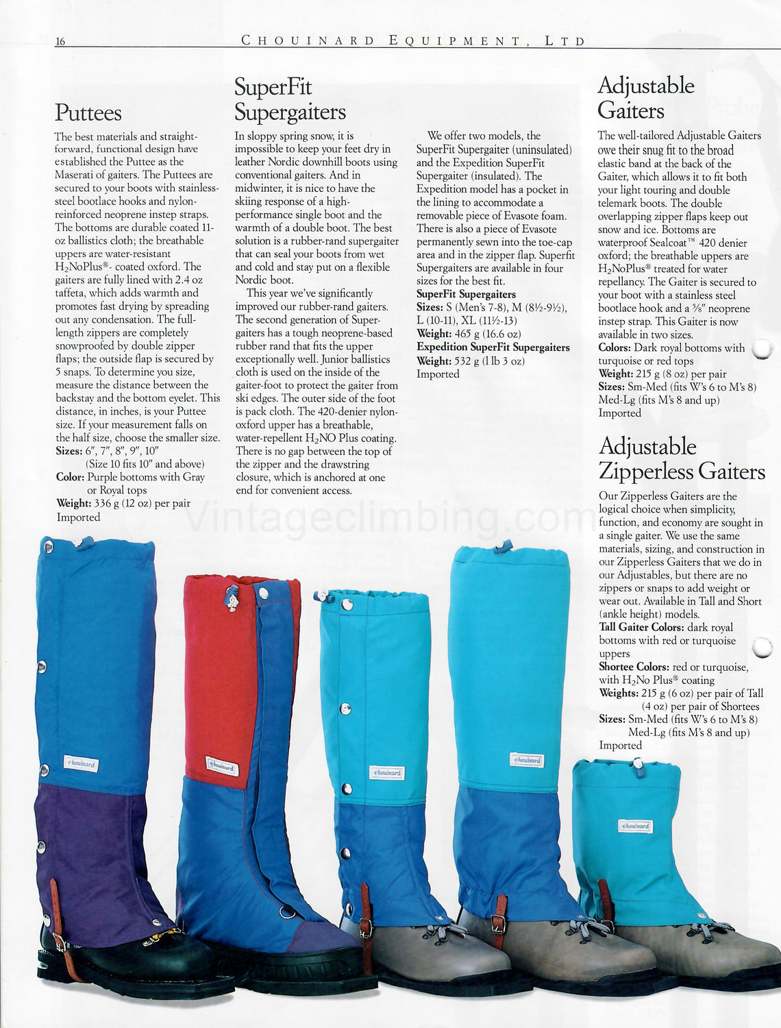 Equipment for Alpinists Winter 1987