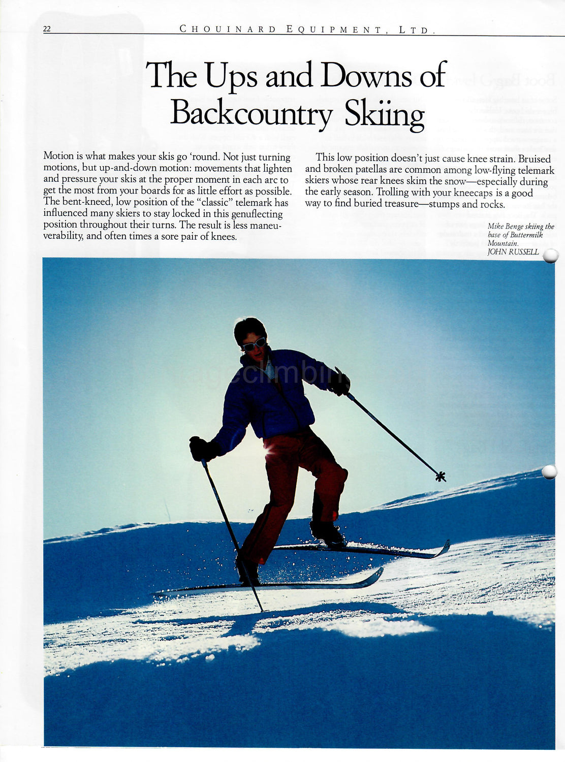 Equipment for Alpinists Winter 1987